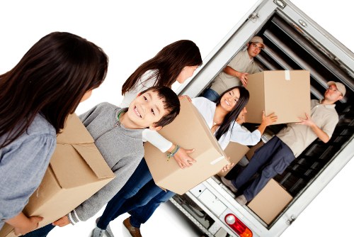 Local removals van helping with access and parking in Primrose Hill