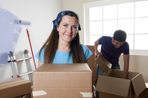 Moving equipment being used carefully in a Primrose Hill flat conversion
