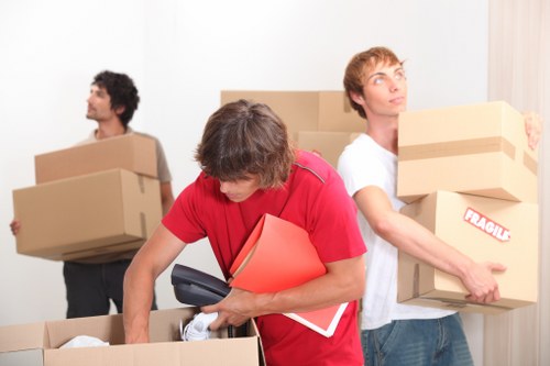 Carefully loaded moving vehicle for a Primrose Hill home relocation