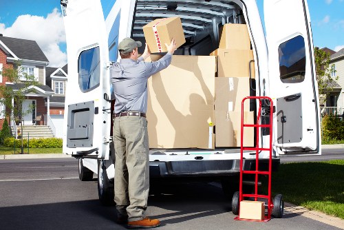 Careful handling of office equipment during a local move