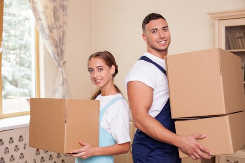 Loading furniture into a removal van in Primrose Hill